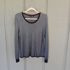 Rag And Bone Women Knit  Top Size M Preppy Long Sleeve Cotton Blend Pullover